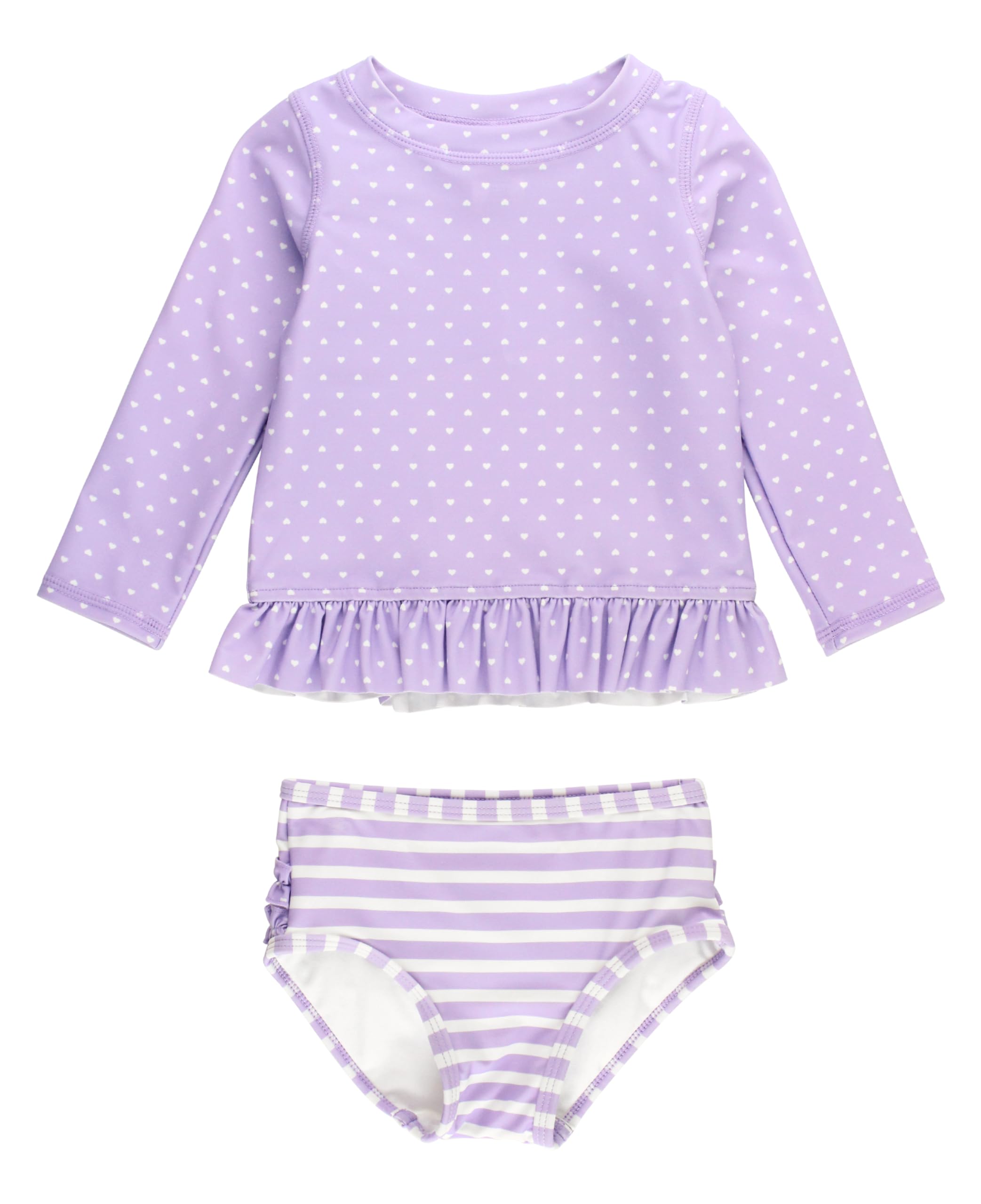 Pink Lobster Lagoon Long Sleeve Rash Guard Swimsuit by RuffleButts