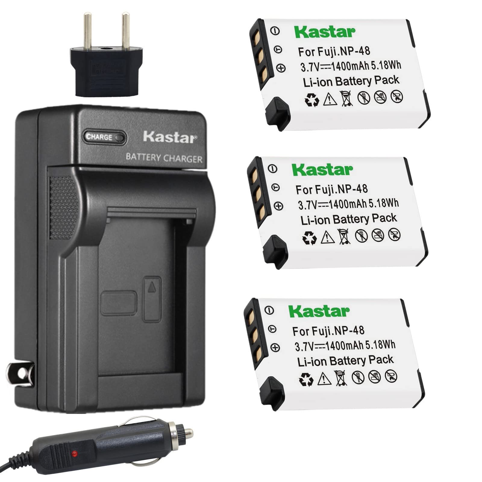 Amazon.com : Kastar NP-48 Battery (3-Pack) and Charger Kit for 