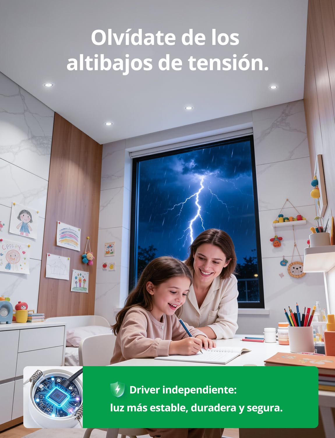 Bojim Downlight LED Empotrable Blanco Clase Energética B IP44 230V Baño | Focos Empotrables Luz Cálida Ojos de Buey 4.7W, Corte 68mm - 80mm, Para Cocina Habitación, Pack de 6
