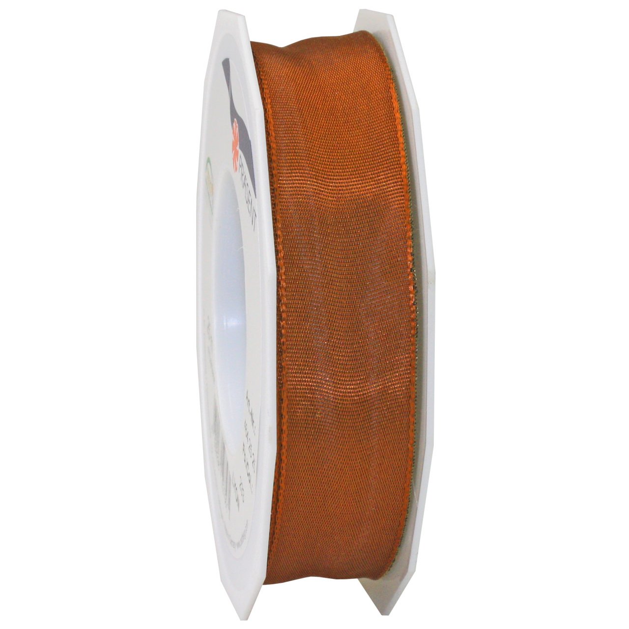 Morex Ribbon French Wired Lyon Ribbon, 1-Inch by 27-Yard Spool, Cinnamon