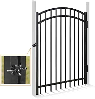 Fencer Wire Heavy Duty Arched Decorative Fence Gate, 5FT Height x 4FT Wi...