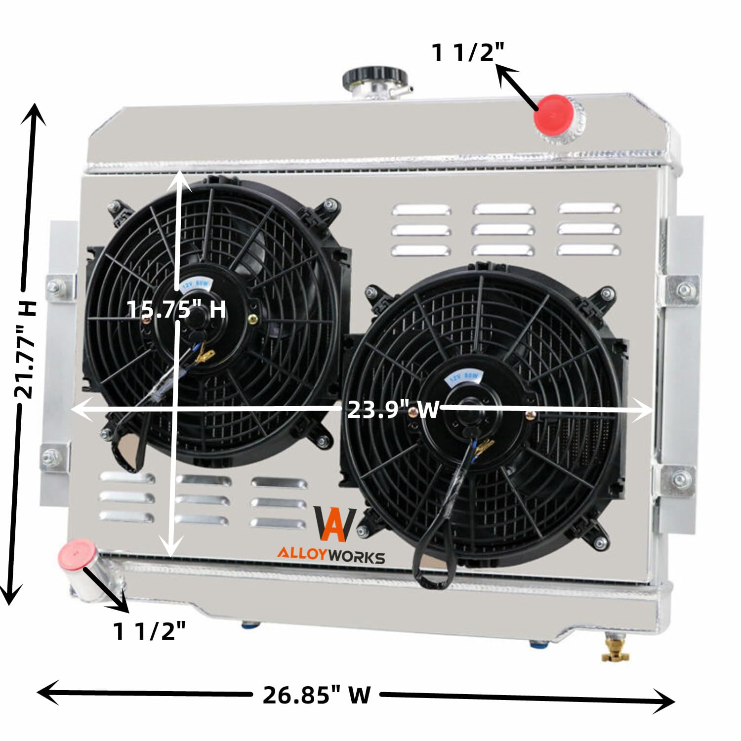 t*a様 ALLOYWORKS 3列 オールアルミラジエーター 87-06 ジー Amazon.com: ALLOYWORKS Radiator, 3 Row All Aluminum