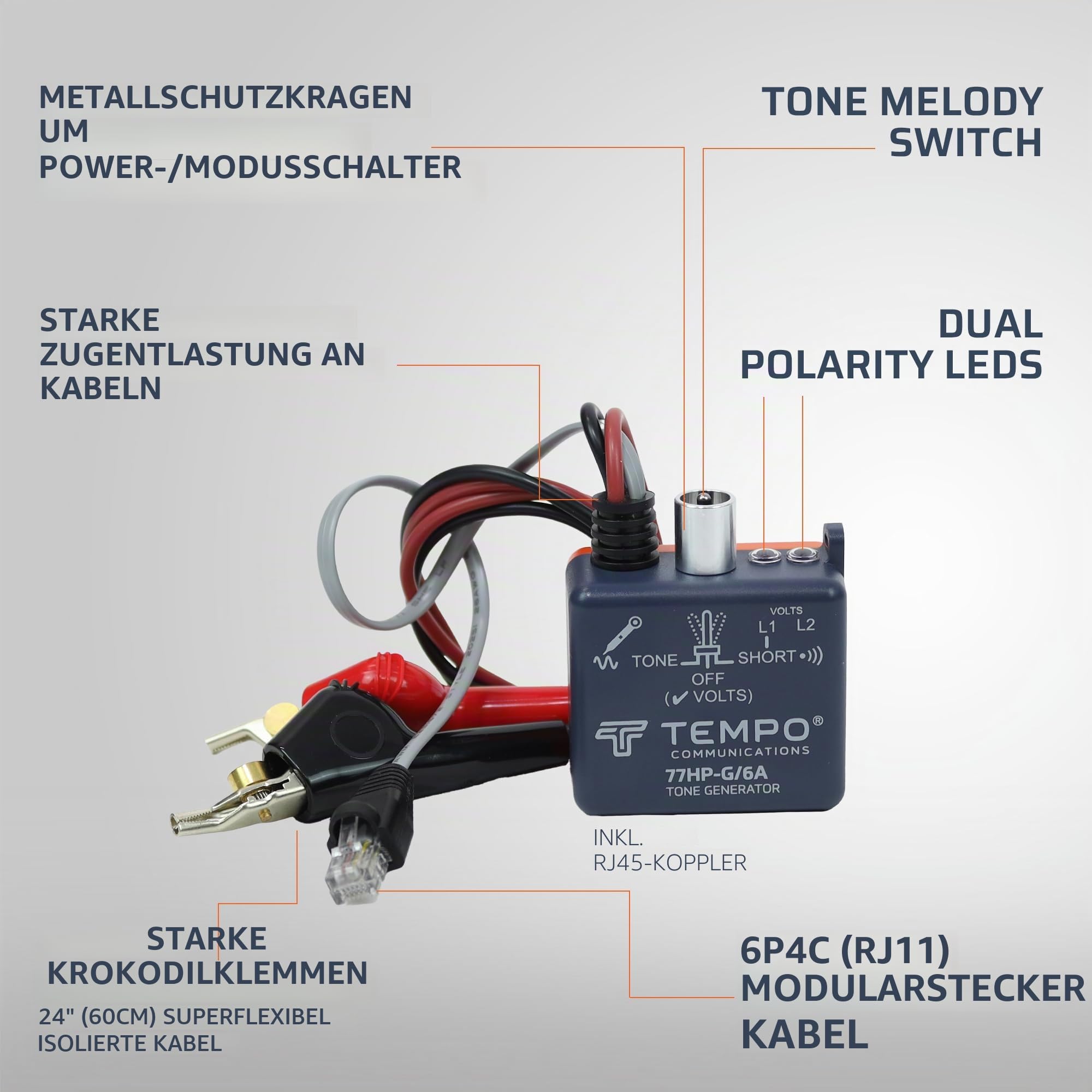 Tempo Communications 701K-G Tongenerator und Sonde Kit – Professionelles Kabeltester Draht-Tracking-Kit (neuestes Modell)