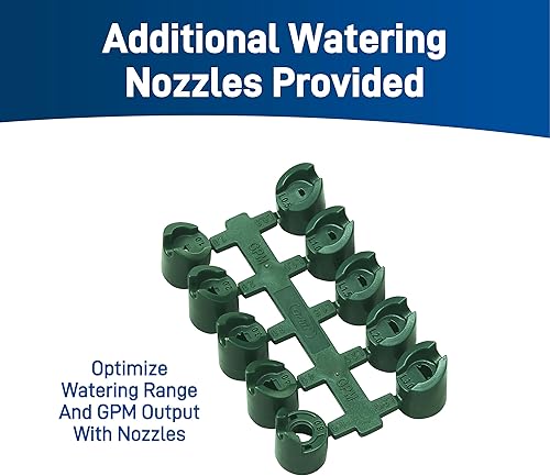 Miniatura 9 de Orbit 91561 Voyager II Aspersor de césped impulsado por engranajes, tri-lingüe
