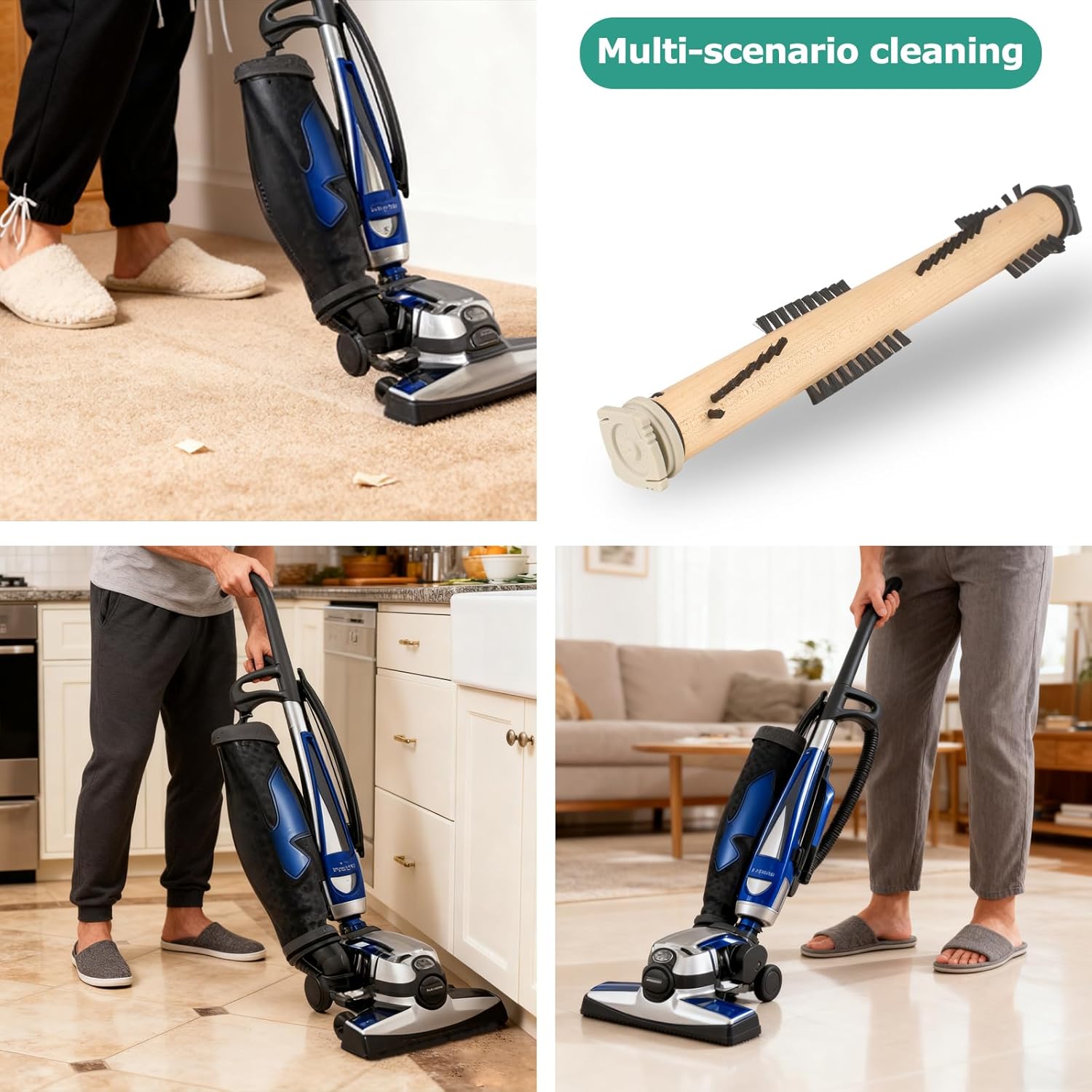 KEEPOW Replacement Part Compatible with Kirby Vacuum Brush Roll with 4 Pcs Belt, Compatible with Generation Models G3-G10, Sentria, Avalir Series