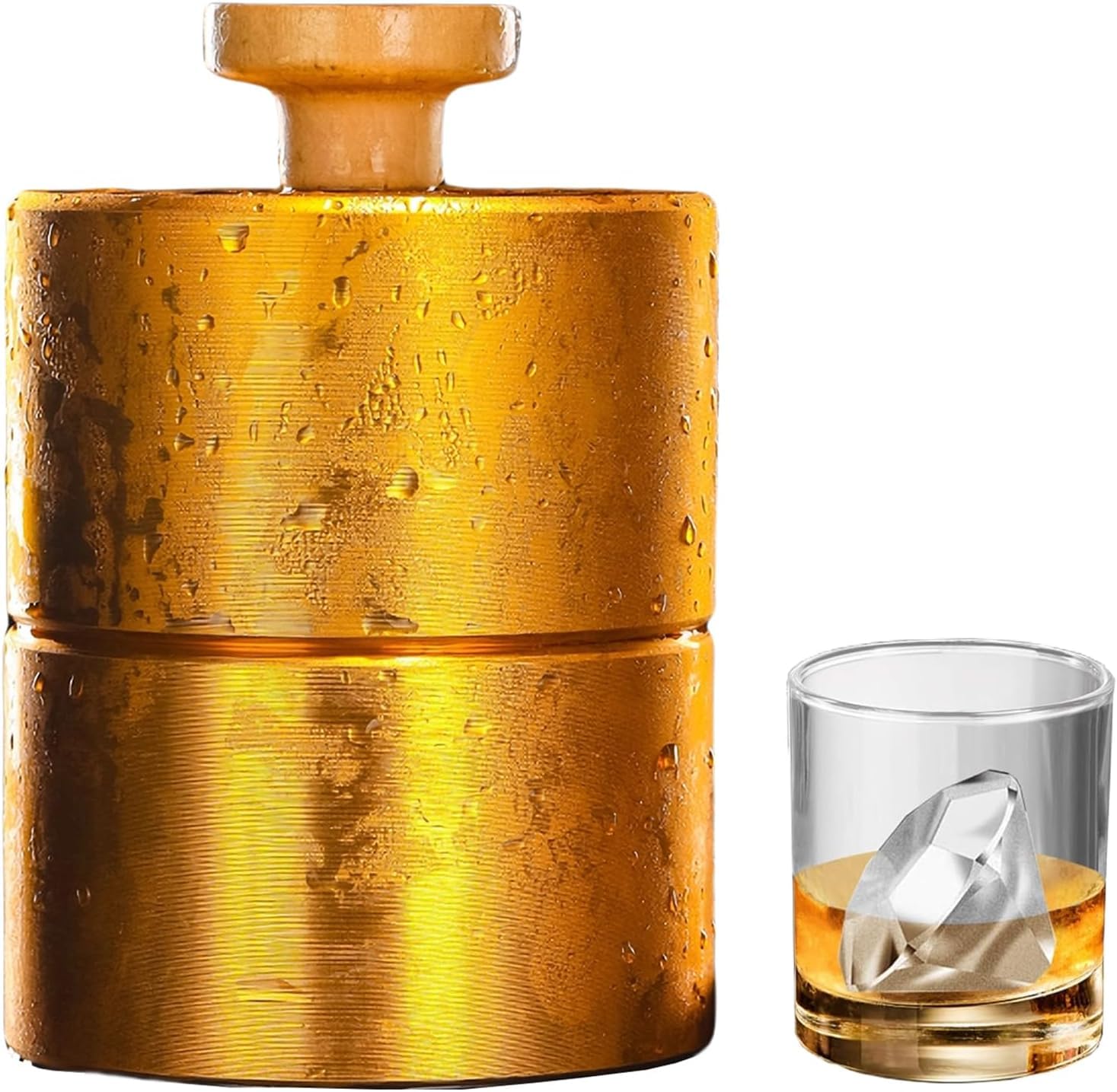 Molde para bolas de hielo transparentes con diseño de aluminio de alta gama