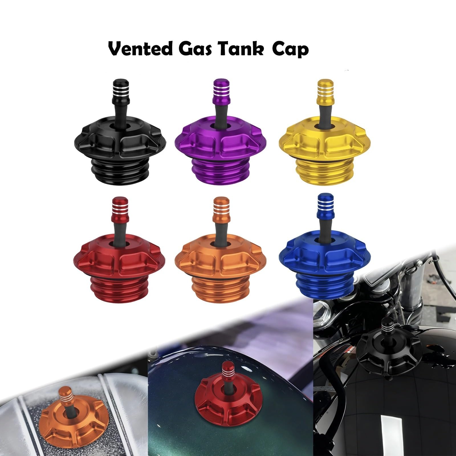 Tappo Serbatoio Carburante Per Tutti I Modelli Softail Sportster Femmina | Tappo Serbatoio Moto Tappo Serbatoio Olio In Alluminio Coperchio Ventilato Universale(Green Fuel Cap)