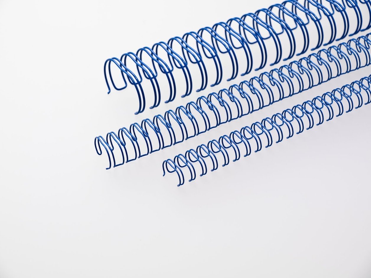 Renz 321270323 12.7 mm Ring Wire Cut Element - Blue. 2:1 Pitch. A4. 100 Wires per Box.