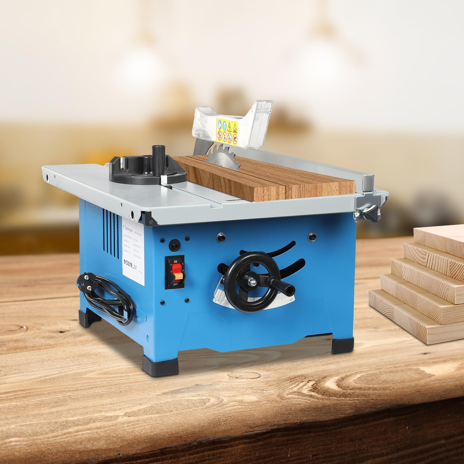 Sierra circular de mesa, ángulo de 1400 W, 220 V, sierra de mesa ajustable, altura de corte de 36 mm, 4200 r/min sierras de mesa para uso doméstico, trabajos personales de bricolaje o carpintería