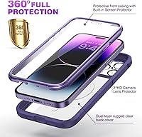 Vista 753 de Diaclara - Funda diseñada para iPhone 15 Plus de 6.7 pulgadas, transparente, cuerpo completo, con protector de pantalla, resistente de protección