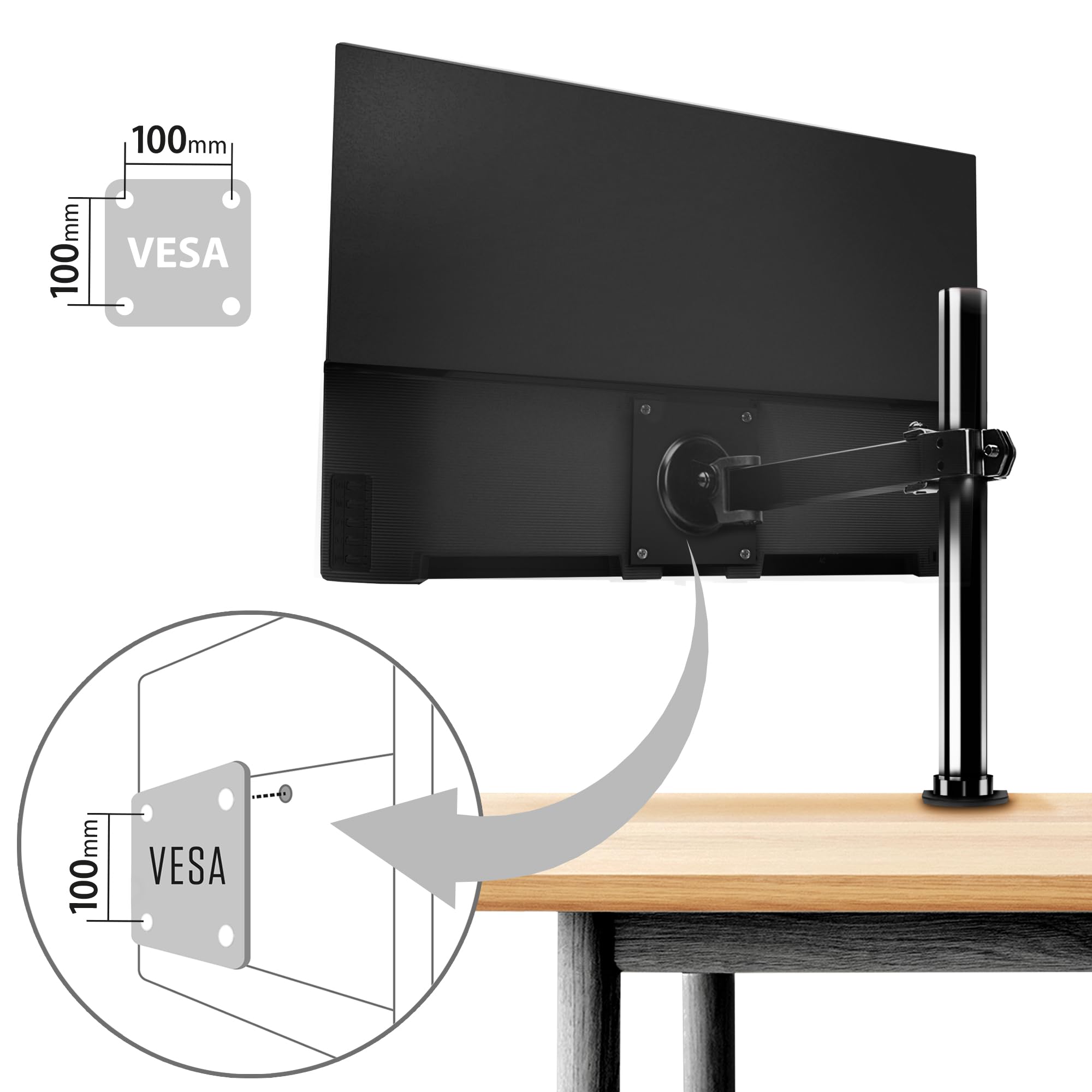 Atlantis Monitor 22 pollici, schermo 22" VA 100Hz, Full HD 1920x1080, VGA HDMI, MULTIMEDIALE, FreeSync, Uscita Audio/Cuffie inclinabile, risposta 5ms, Contrasto 3000:1, Angolo 178/178, Cavo HDMI 1,5m