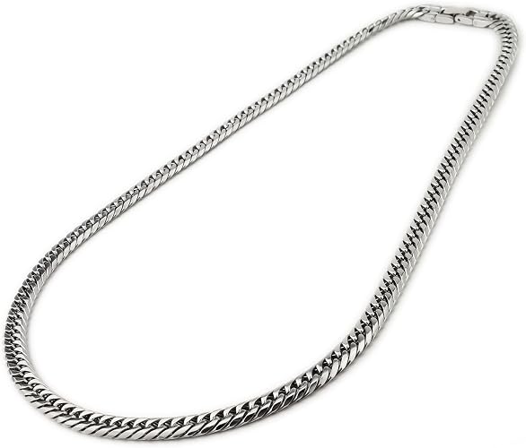 Amazon チタン ネックレス ダブル喜平 6面カット 50cm 6 5mm プラチナ イオン プレーティング加工 金属アレルギー対応 チェーン 通販