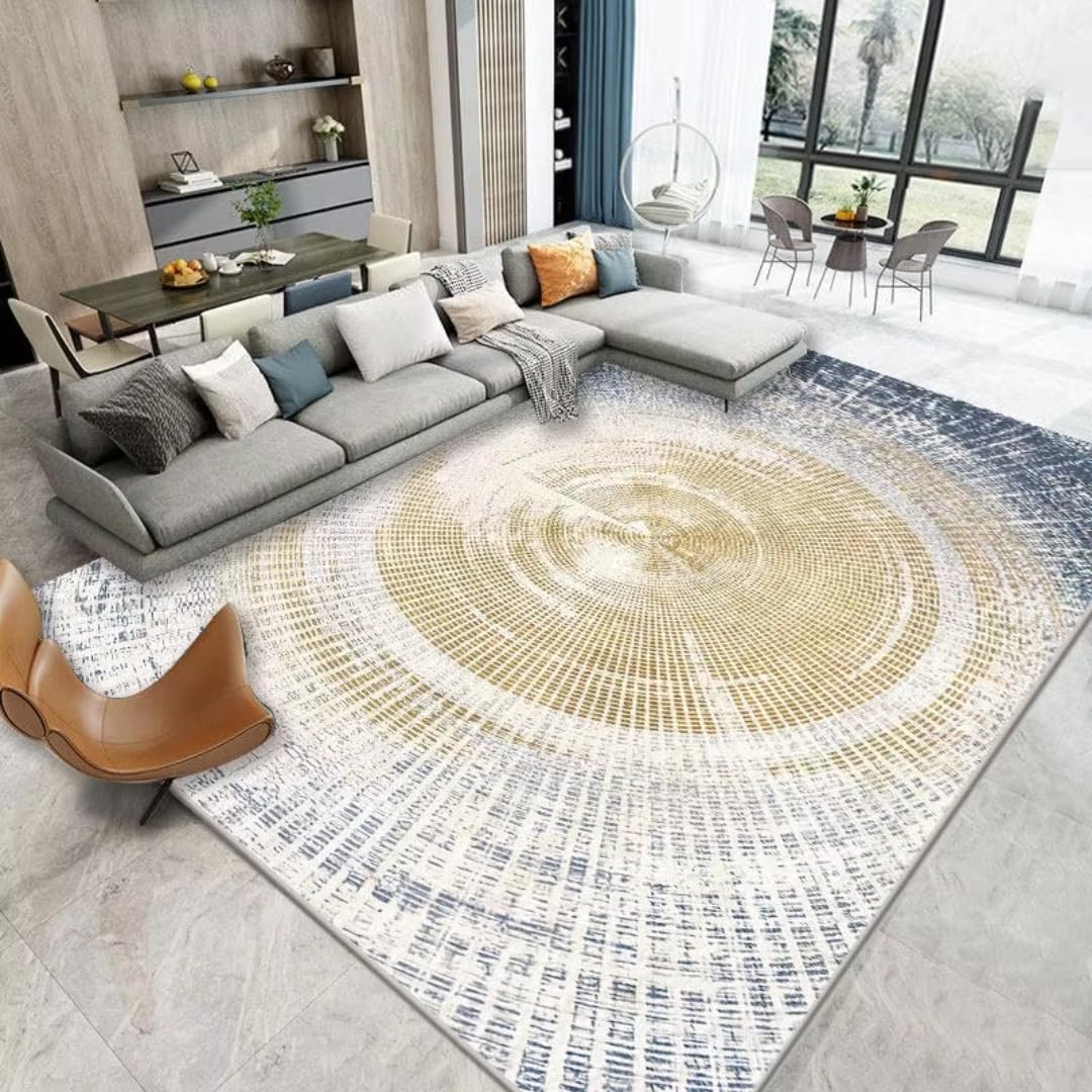 Alfombras de Arte Abstracto para Sala de Estar, Alfombra Grande de 200x300 cm, Alfombra para Dormitorio, decoración del hogar de Lujo Ligero y Moderno (80x160cm/SY5217-SD)