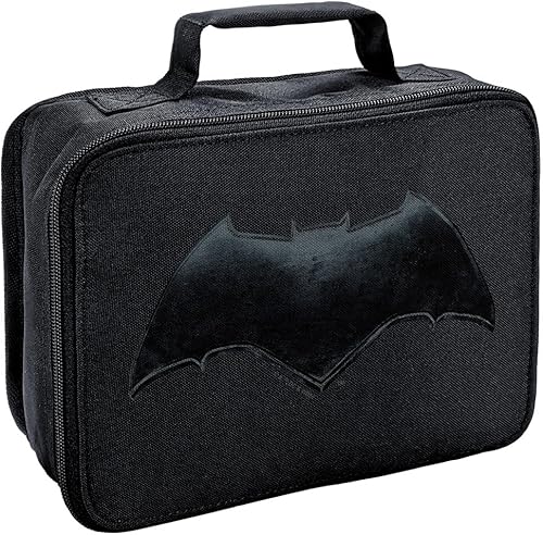 LOGOVISION Lonchera con logotipo de Batman de la Liga de la Justicia, con aislamiento y lados suaves, bolsa de almuerzo reutilizable para trabajo