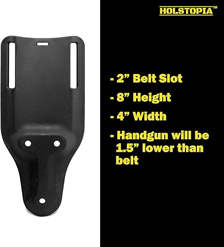 Miniatura 3 de UBL de paseo mediobajo, adaptador universal para cinturón para fundas de patrón de 3 agujeros, paseo medio, ranura de cinturón de 2 pulgadas de