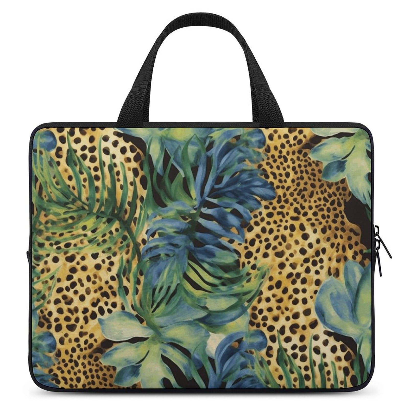 Housse 15" ordinateur portable léopard jungle antichoc stylée