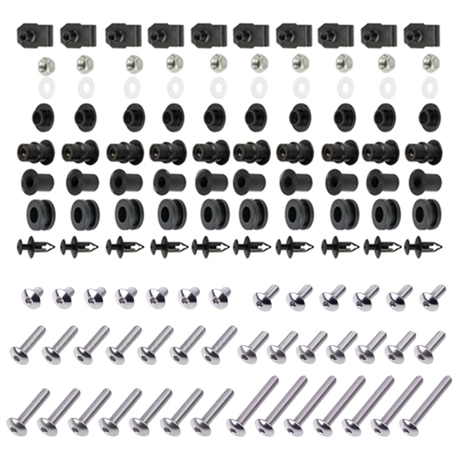 MXGRAPHIC Kit Complet Boulons Carénage Moto Yamaha YZF-R6 R6 2003-2009 - Acier Inoxydable Avec Clips Et Écrous