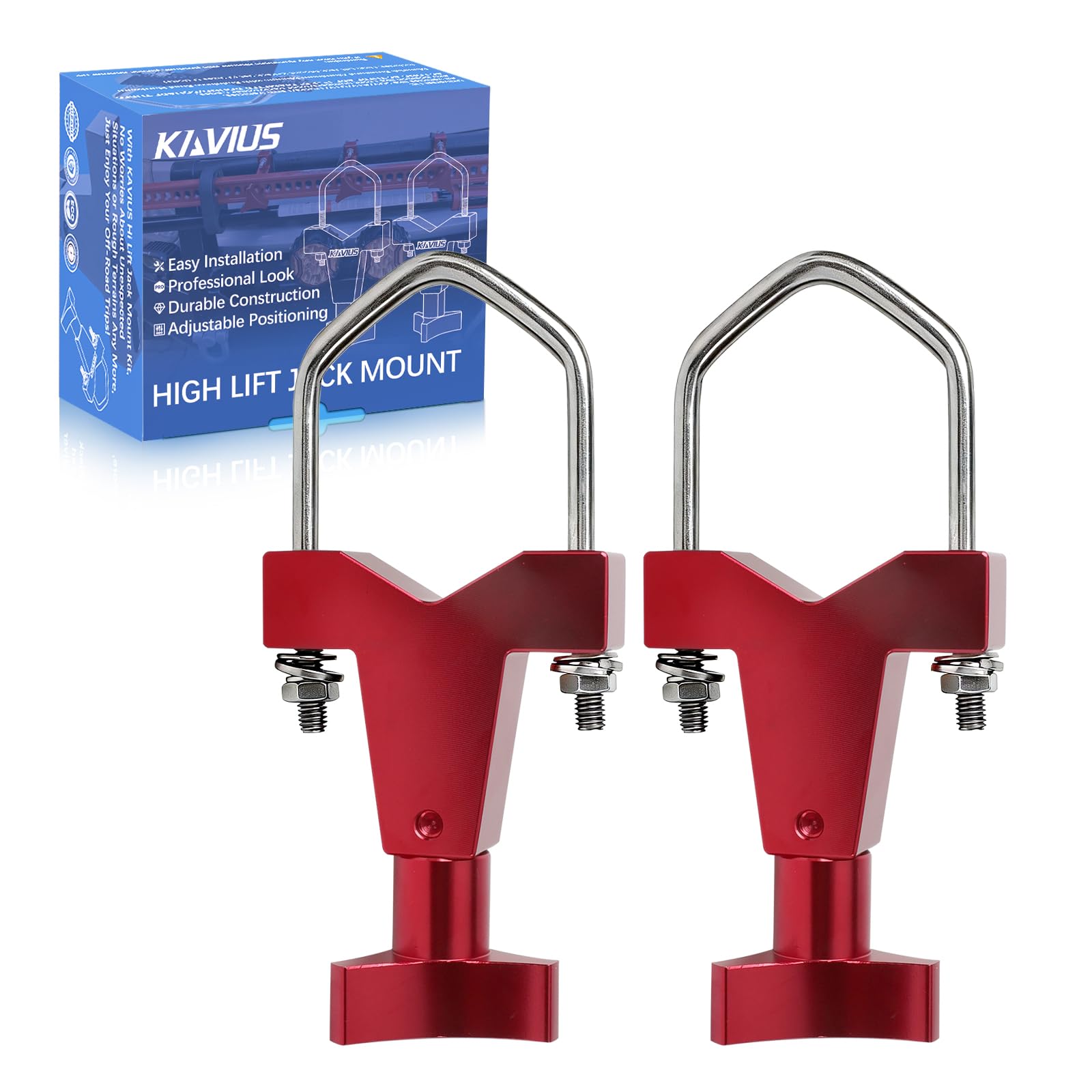 Photo 1 of Hi Lift Jack Mounts Compatible with Polaris Universal Offroad Vehicle Truck RZR KAVIUS Adjustable High Lift Jack Tube Mount 1-2.5 Fits Front Bumpers, Crash Bars, Roll Cages, Roof Racks