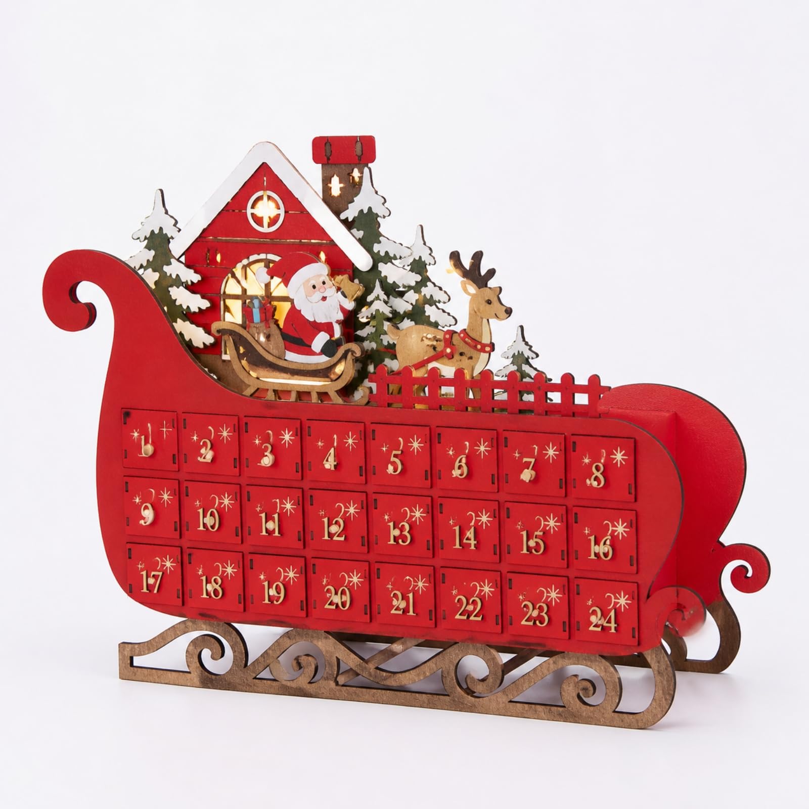 Calendario Dell'avvento in Legno
