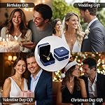 CDE 18K Gold Plated Moissanite Infinity Necklace Engraved I LOVE YOU | S925 Silver Heart 1-3CT Moissanite Pendant,Non Tarnish,Hypoallergenic,Anniversary Birthday Gifts for Women Wife Girlfriend