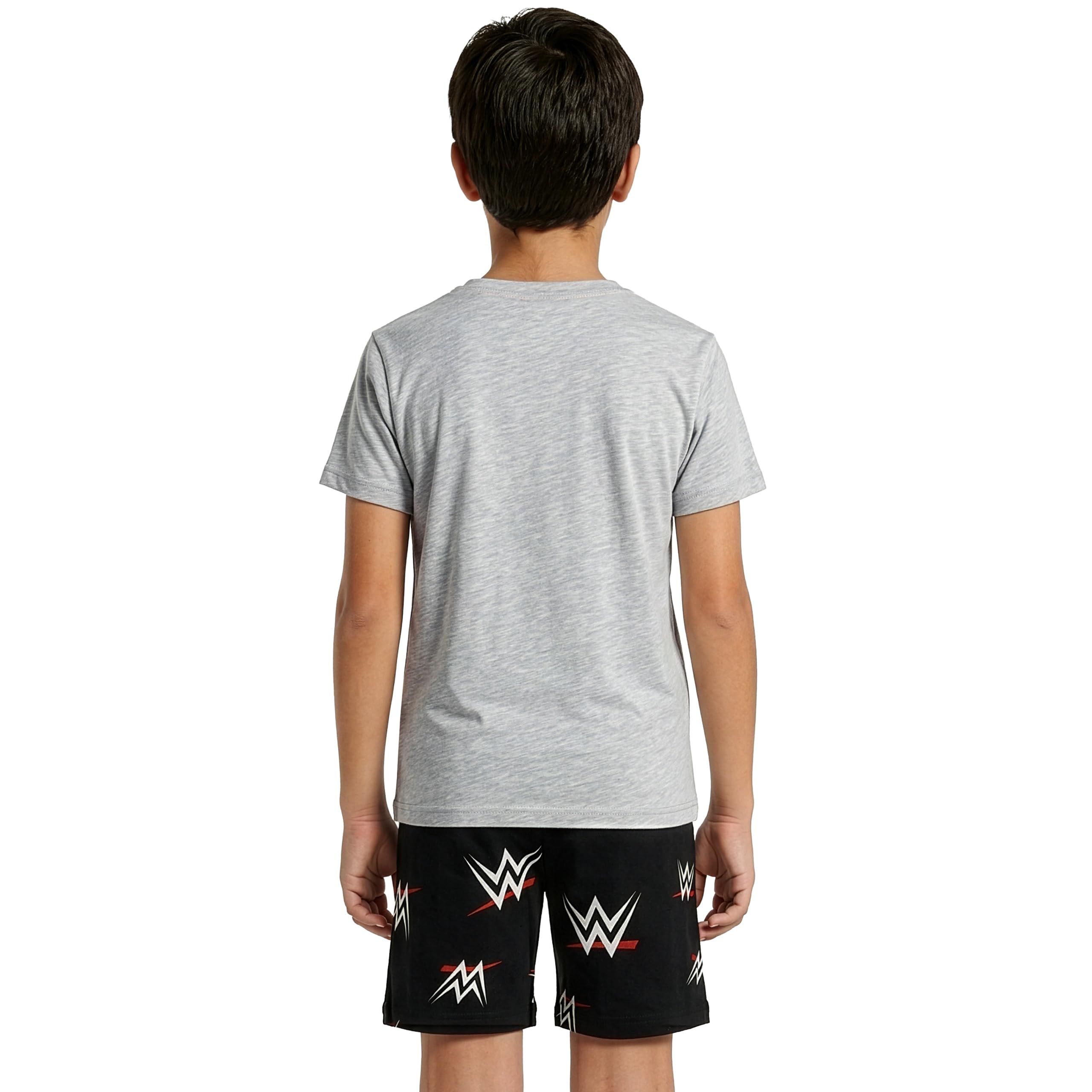 WWE Pyjama Court Enfant, Ensemble T-Shirt A Manches Courtes Et Short pour Garçon, Pyjama De Catch pour Garçon