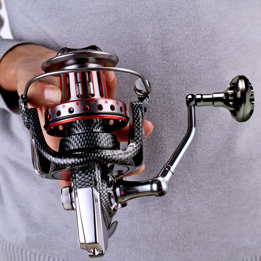 HiUmi Full Metal Body Big Spool Casting Spinning Fishing Reels 8000 9000 10000 11000 12000 PescaSaltwater Boat Rock Surf Fishing Reel