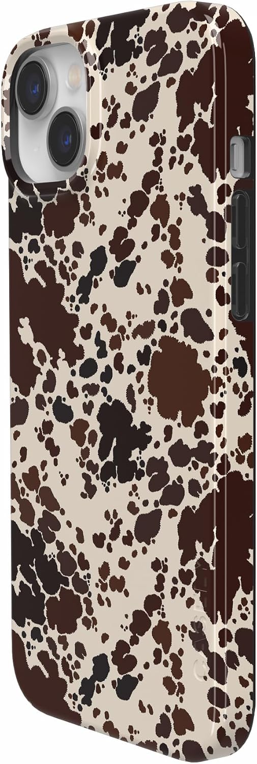 Casely iPhone 14 Case | Cowgirl Envy | Cow Print | Compatible with MagSafe | Classic Ultra Slim Design