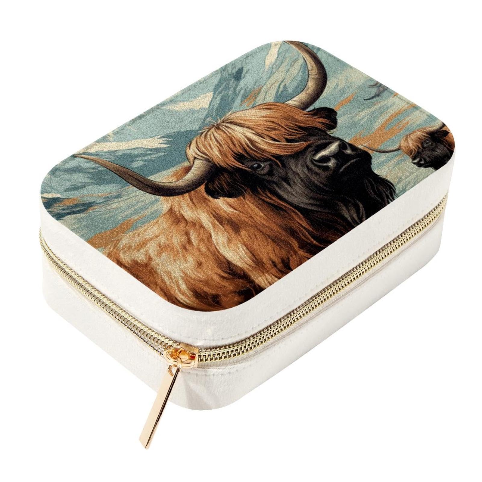 Boîte à bijoux pour filles et femmes cadeau idéal motif yak