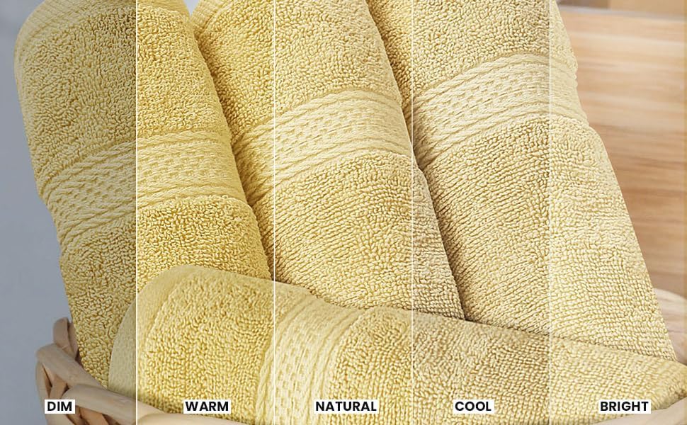 Utopia Towels 8-Piece Premium Towel Set, 2 Bath Towels, 2 Hand Towels, and 4 Wash Cloths, 600 GSM 100% Ring Spun Cotton Highly Absorbent Towels for Bathroom, Gym, Hotel, and Spa (Beige) - Image 3