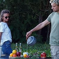 Vista 6 de Bulin Hervidor de camping 1.6L Intercambio de calor Campamento té cafetera ligero al aire libre senderismo equipo tetera portátil