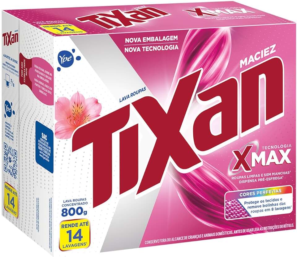 Tixan Ypê Lava Roupas em Pó Maciez 800g