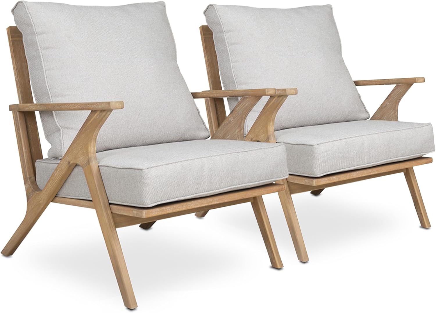 NORDICANA Boho Accent Armchair Set of 2, Upholstered