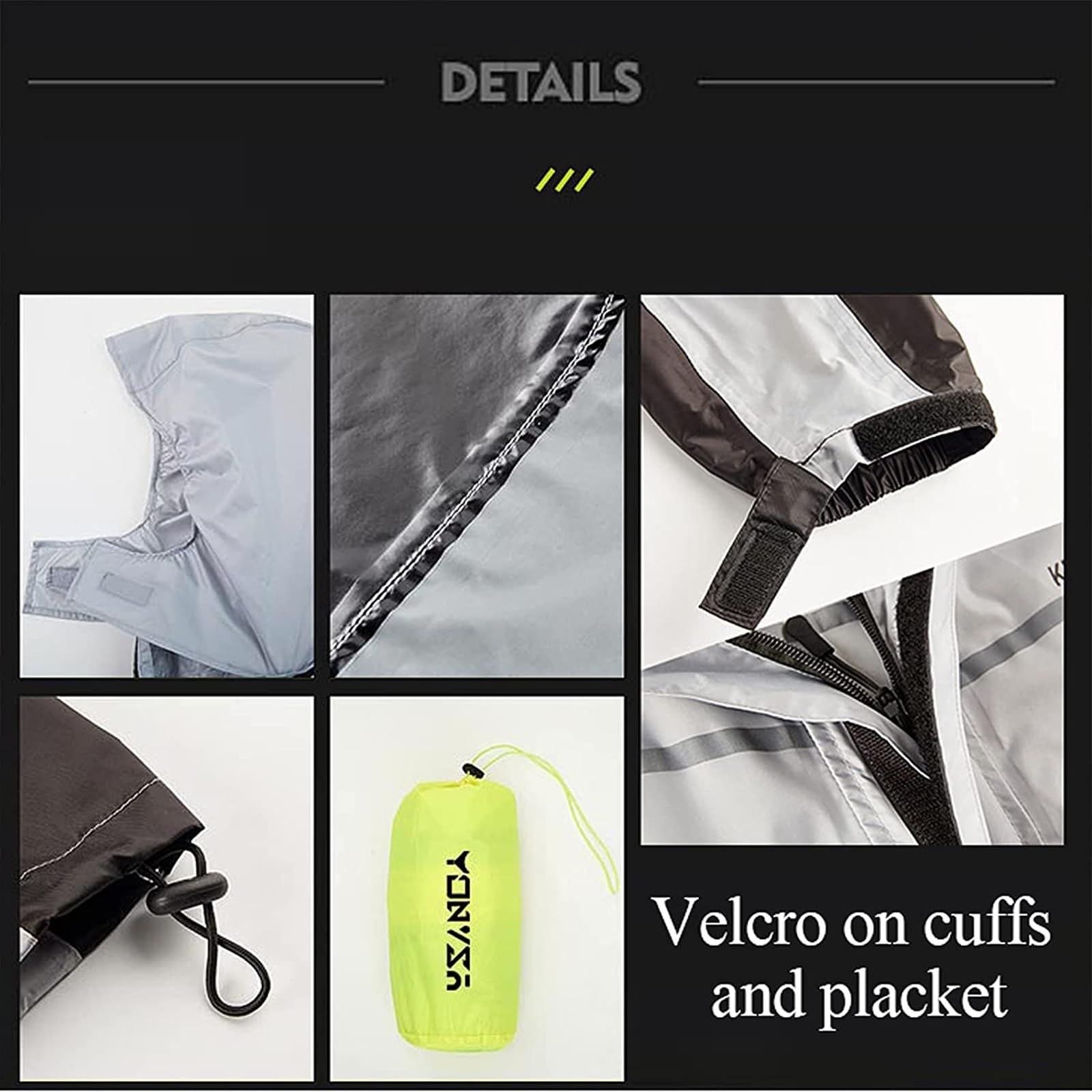 Tuta Antipioggia da Uomo Donna, Tuta Moto Impermeabile Antipioggia Antivento,Tuta Antipioggia da Moto Impermeabile Giacca da Ciclismo Antipioggia Pantaloni con Custodia(Gray,L)