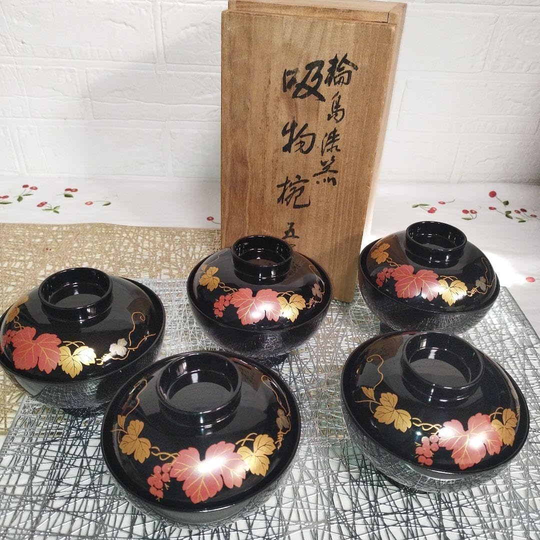 Amazon.co.jp: 輪島塗 吸物碗 五客 : Toys & Games 