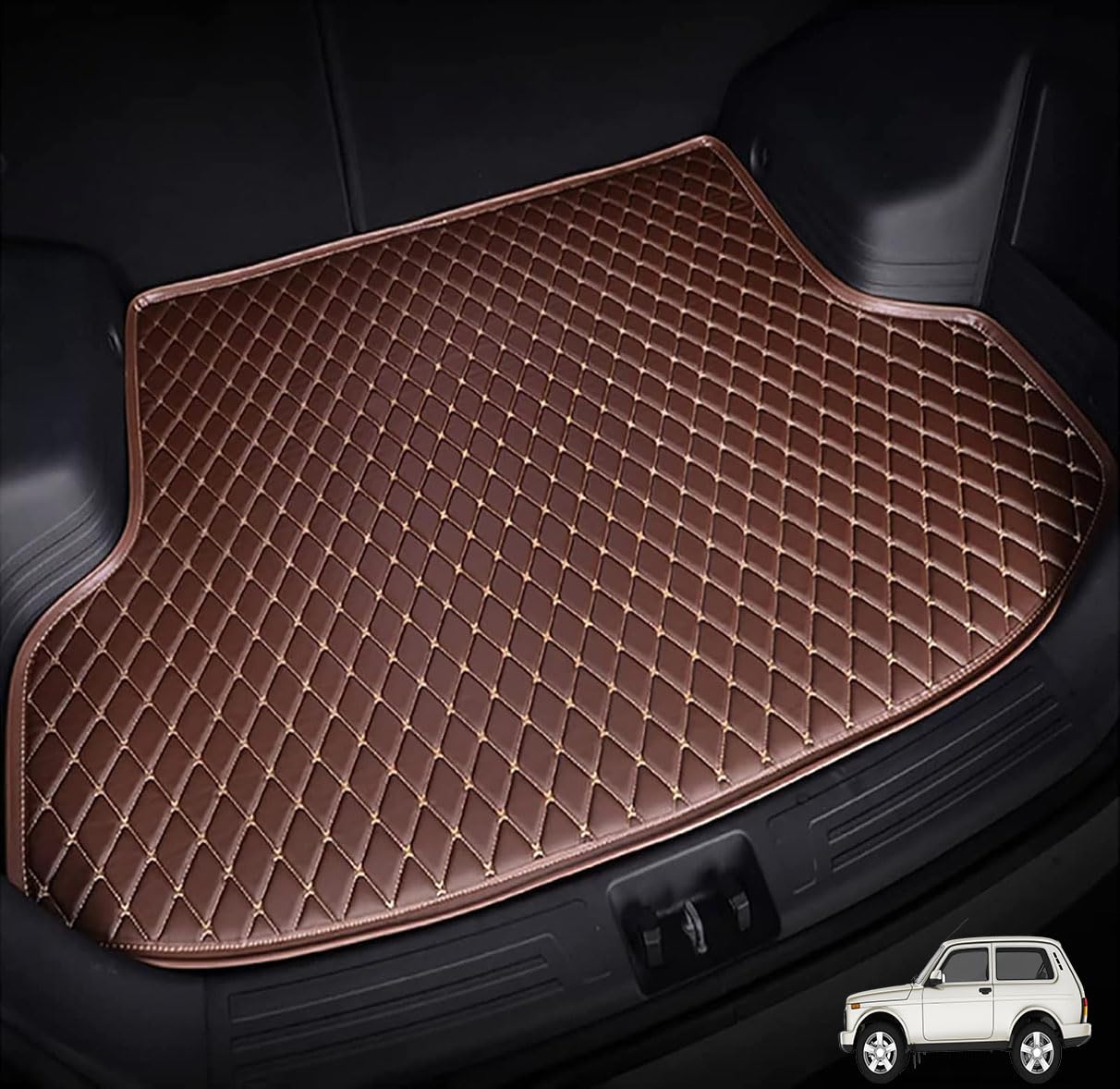 Vaatye A/Coffee Vtye Cr Lether Boot Liner Mts For Jgur Xj (X350/X358) 2005 2006 2007 2008,Uto Rer Trunk Crpet Protector Nti-Scrtch Nti-Slip Wterproof Ccessories,