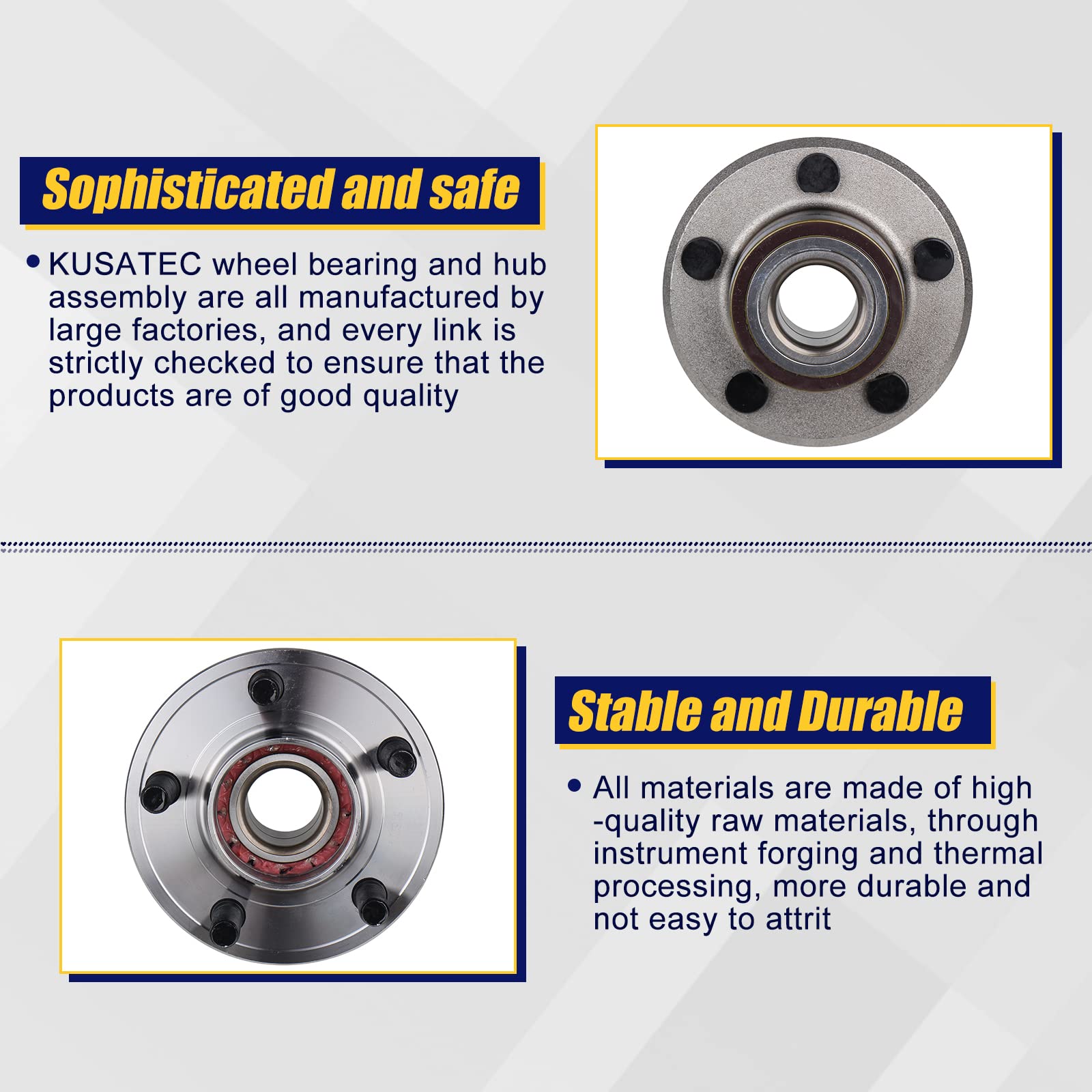 Amazon.com: KUSATEC 513224 Front 2PCS Wheel Bearing and Hub 