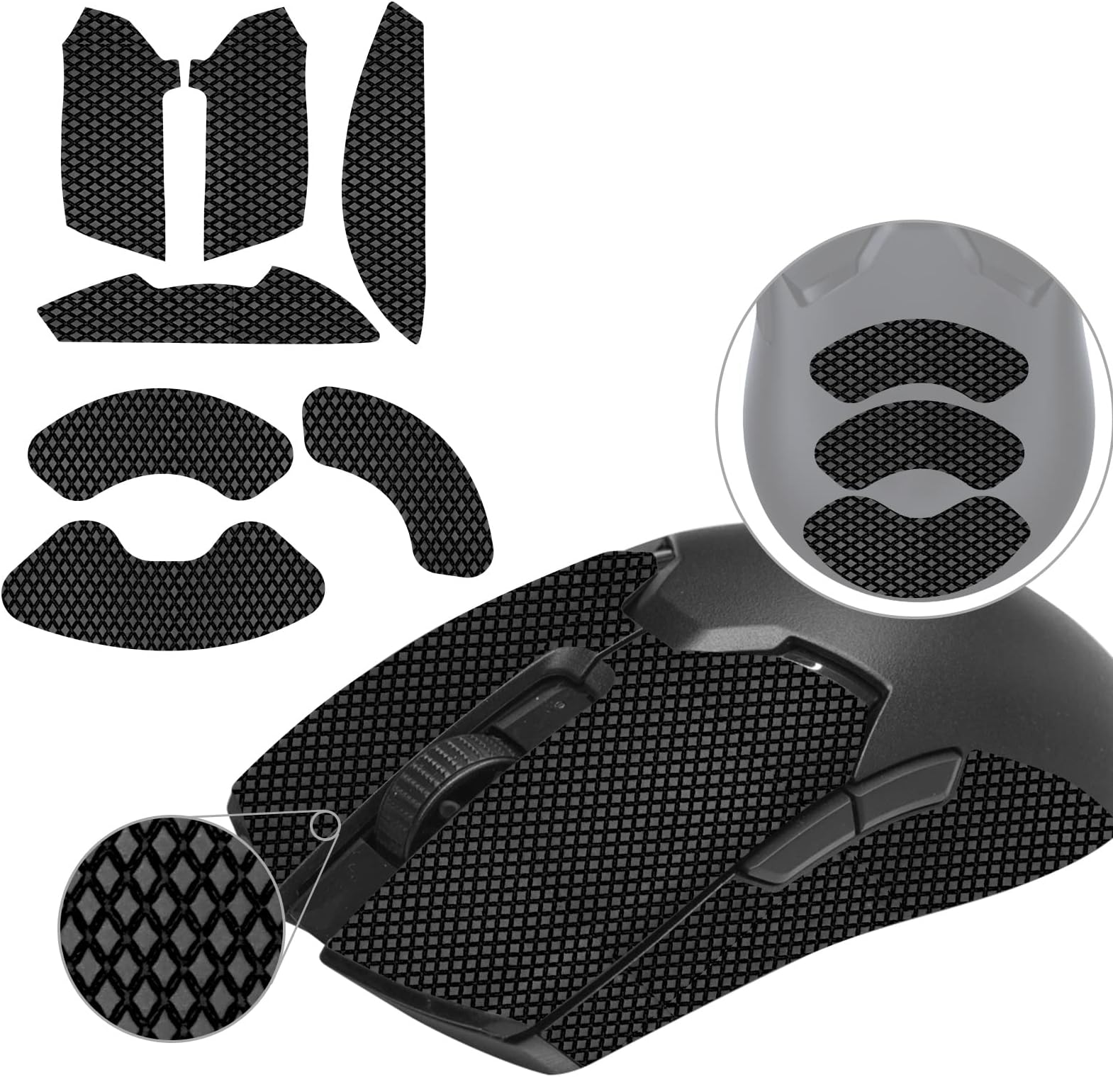 TALONGAMES Mouse Grip Tape for Razer Viper V2 Pro Ultra-thin 0.5mm Excellent Water Absorption Anti-slip Tape for Gaming Mouse Non-slip Grip Tape Pre-cut [Japanese Official Distributor Warranty]