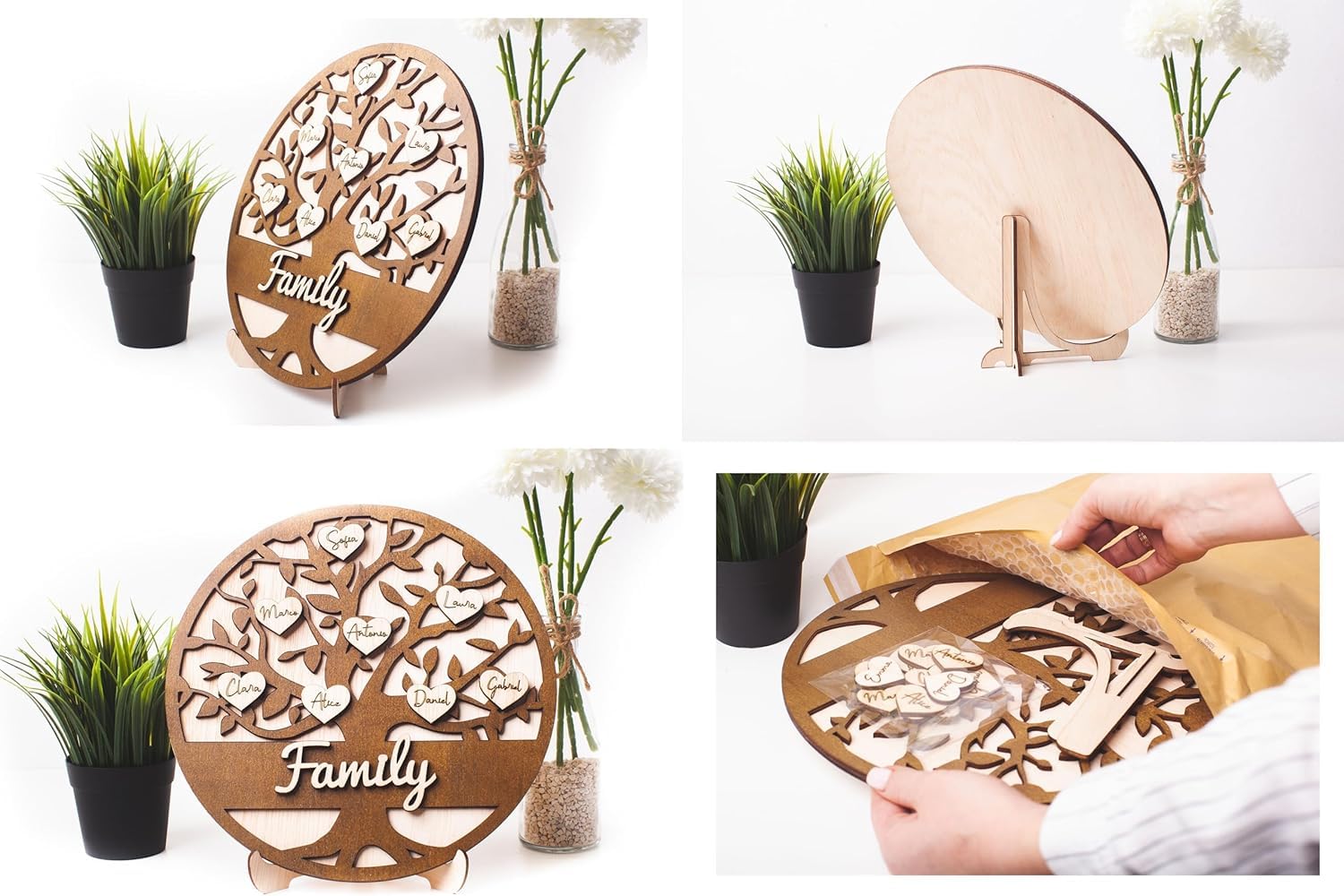 Regalo Profesora Personalizado Árbol Gracias Profe con Nombres de Alumnos | Profesor Fin de Curso|Regalo Profe Original de Madera|Profesores Infantil Primaria Guardería|Olesea (Regalo Profesora)