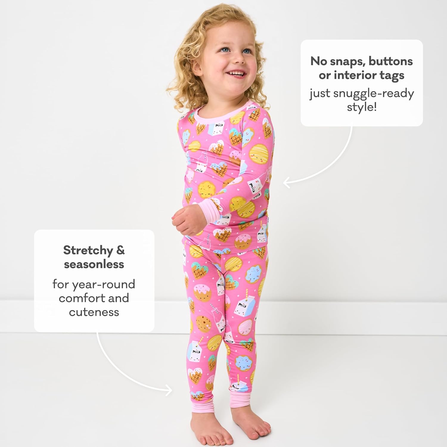 Little Sleepies Two-Piece Pajama Set for Boys & Girls, Soft Viscose from Bamboo Toddler Pajamas for Kids, Family Matching PJs - Image 7