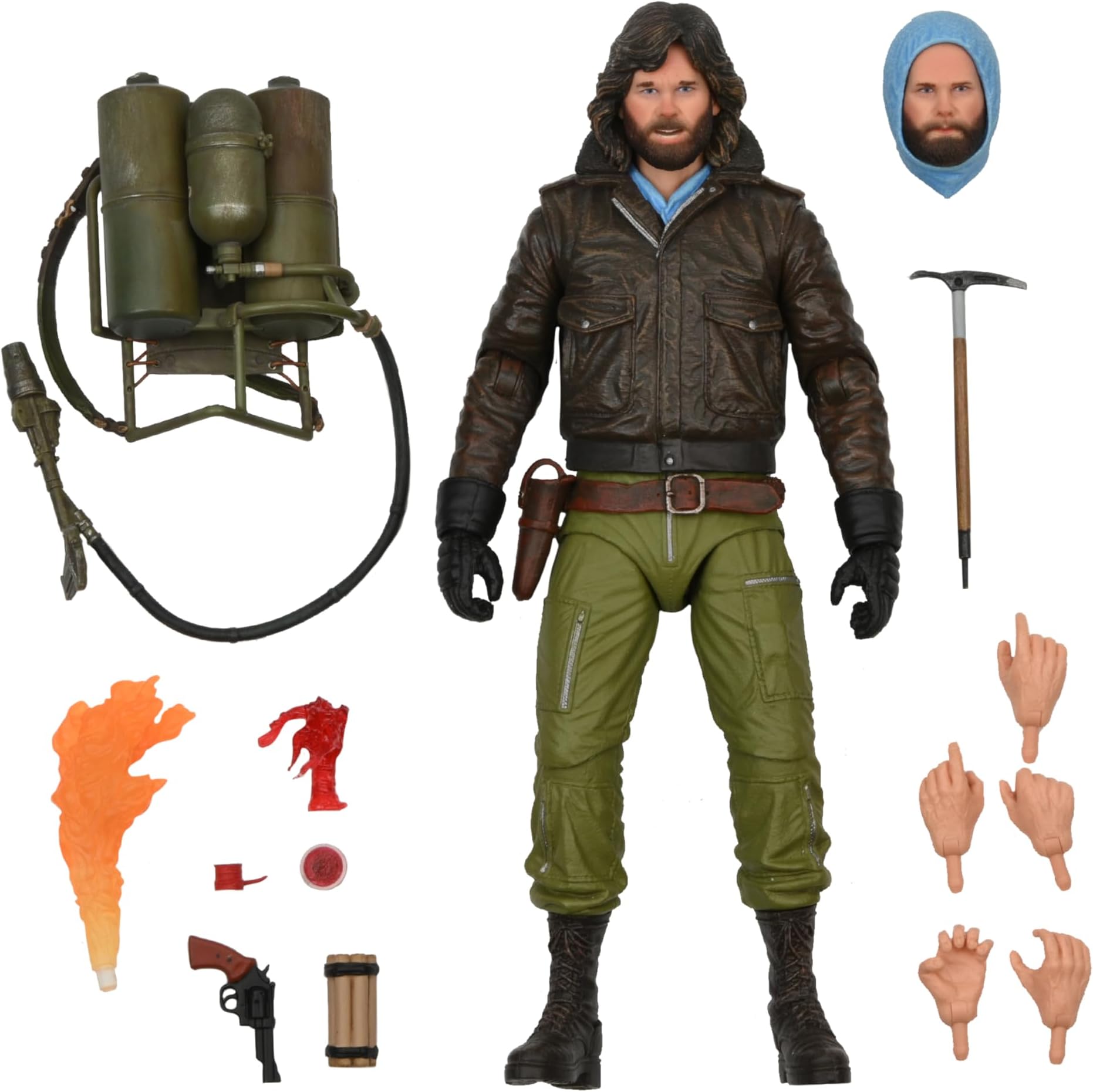 The Thing 7-Inch Scale Action Figure - Ultimate Macready v2 with Interchangeable Head and Hands (Station Survival)