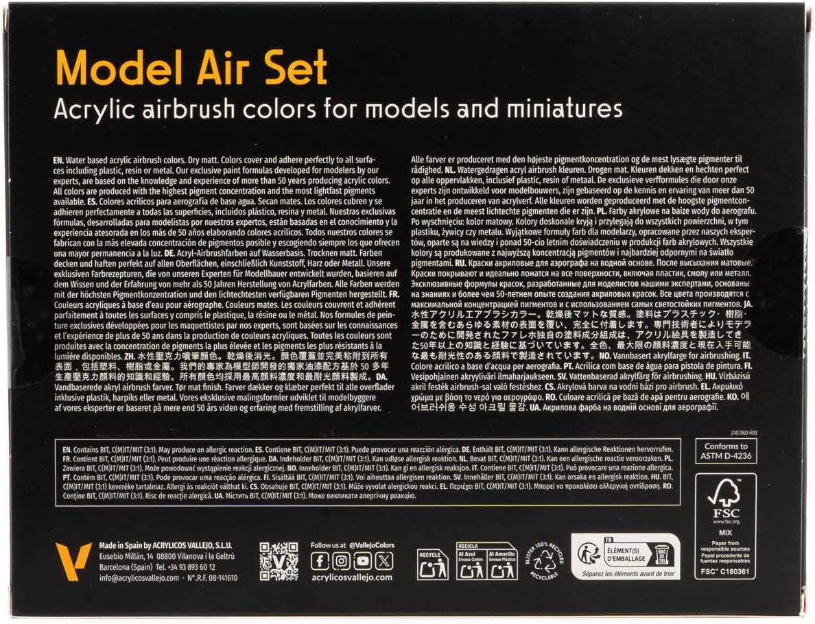 Vallejo Model Air Set 71185 WWII Usaf Aircraft (16)