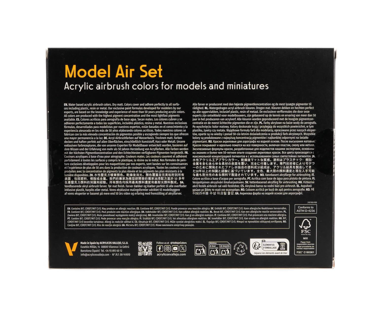 Vallejo British Airset - Set de pintura acrílica (16 unidades), multicolor