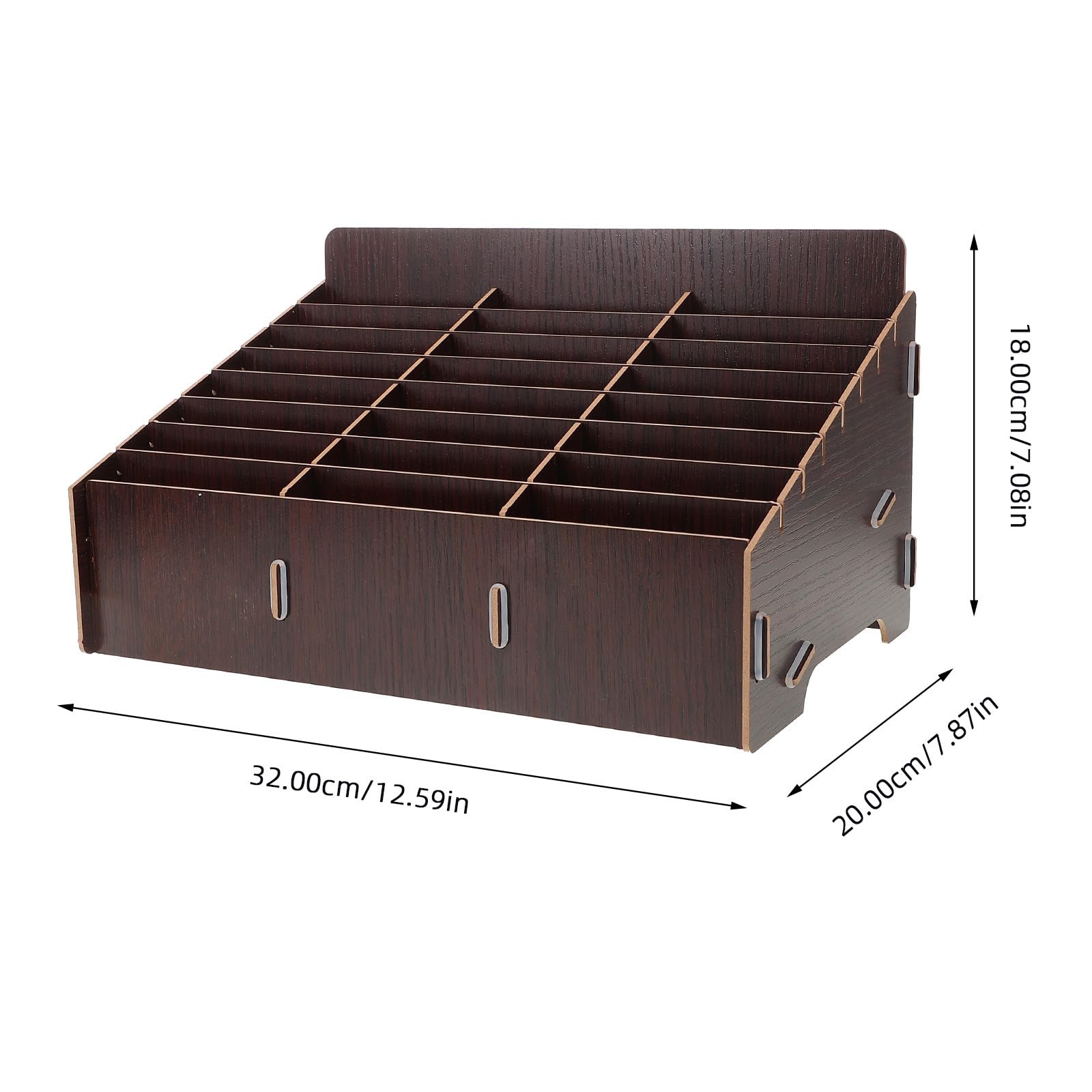 Abaodam Scatola in Legno per Organizzatore da Scrivania Scomparti Multipli per Cellulare e Piccoli Oggetti, per L'archiviazione in Camera e Spazio Lavoro