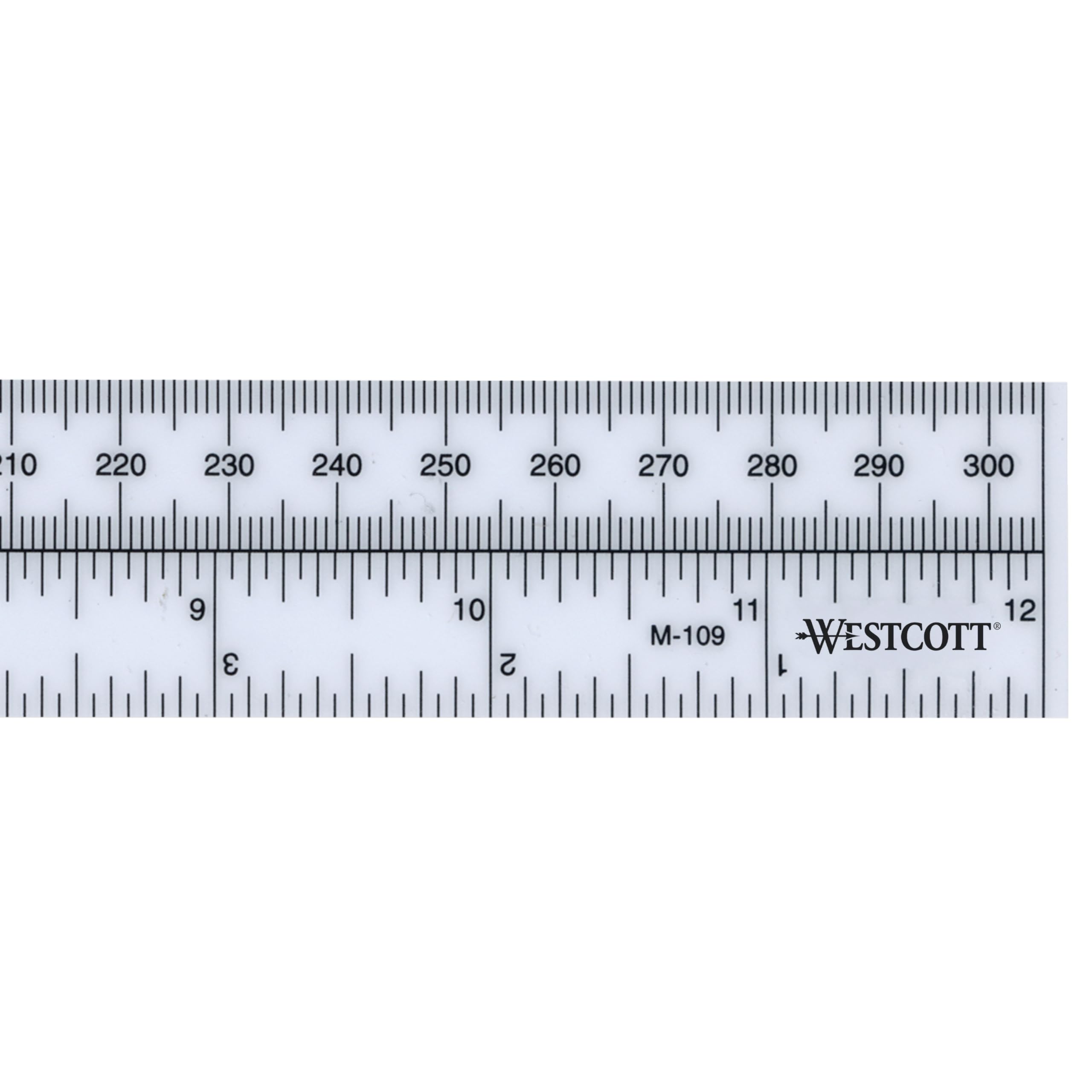 Westcott Metrisches Lineal, 30 cm, undurchsichtig, M-109