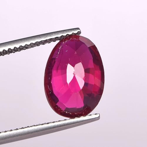 Miniatura 2 de Real Gems 6.00 quilates Trnaslucido Natural Rojo Kunzite Suelta Gema de Kunzite ovalada certificada para la fabricación de joyas