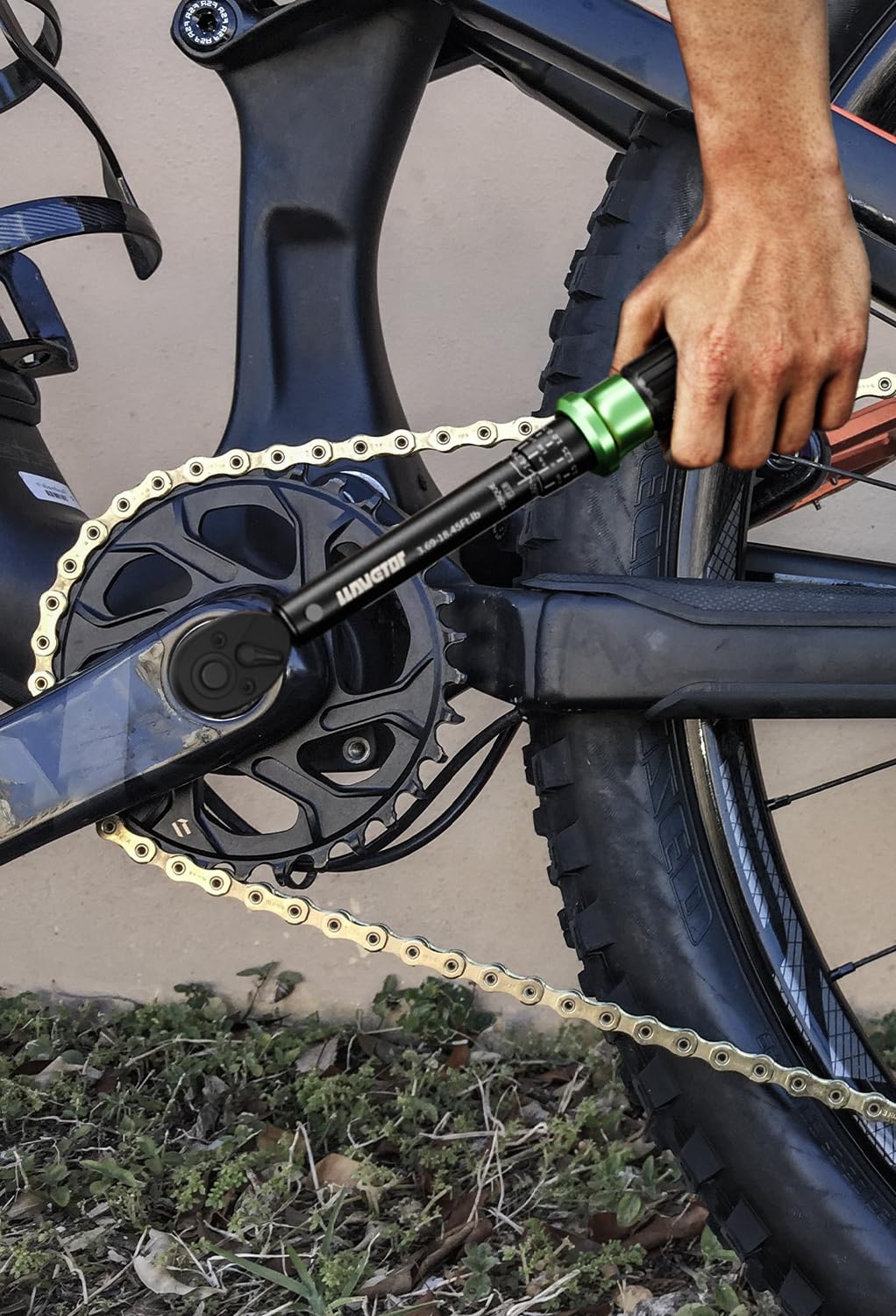 Clé Dynamométrique 1/4", 5-25 Nm Clé Dynamométrique Velo, Kit D'entretien avec 100mm Barre d'extension, 3/8" Adaptateur pour Vélos Route y Montagne, Moto
