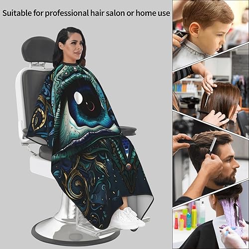 Miniatura 6 de Evil eyes magic talisman Blue Barber Cape for Men Professional Hairdressing Cutting Salon Cape Hair Styling Cape