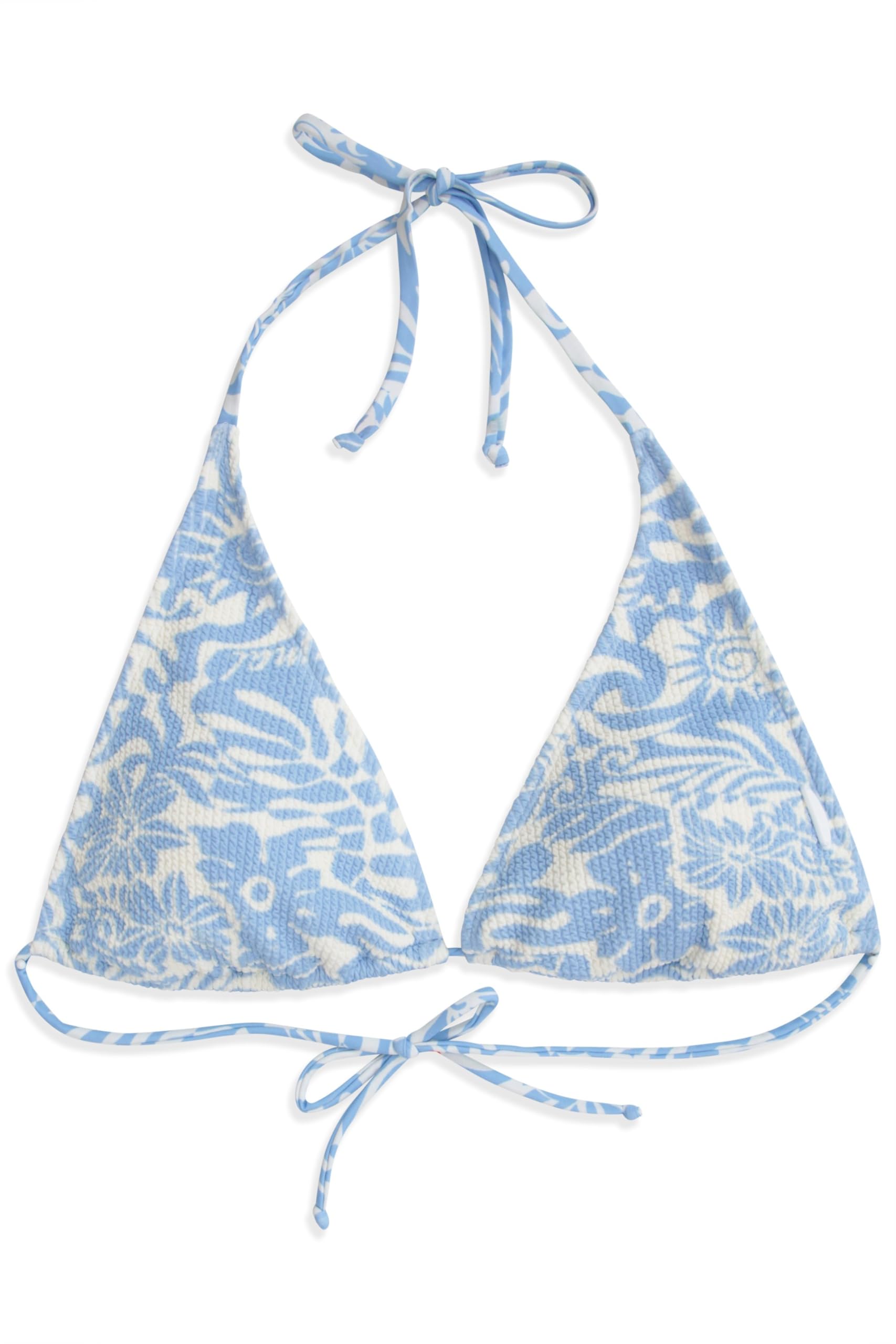 Animal Iona Printed Halter Neck Bikini Top - Light Blue - Size 6 - Halter Neck - Saltwater Resistant