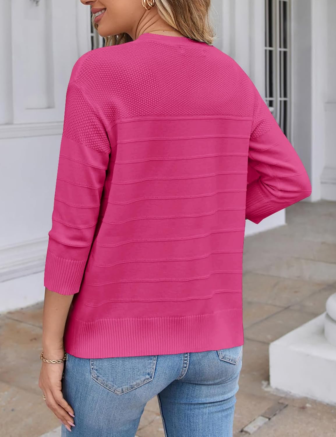 Womens Open Front Lightweight Crop Cardigan Sweater Long Sleeve Knit Bolero Shrug for Dress 2025 - Image 3