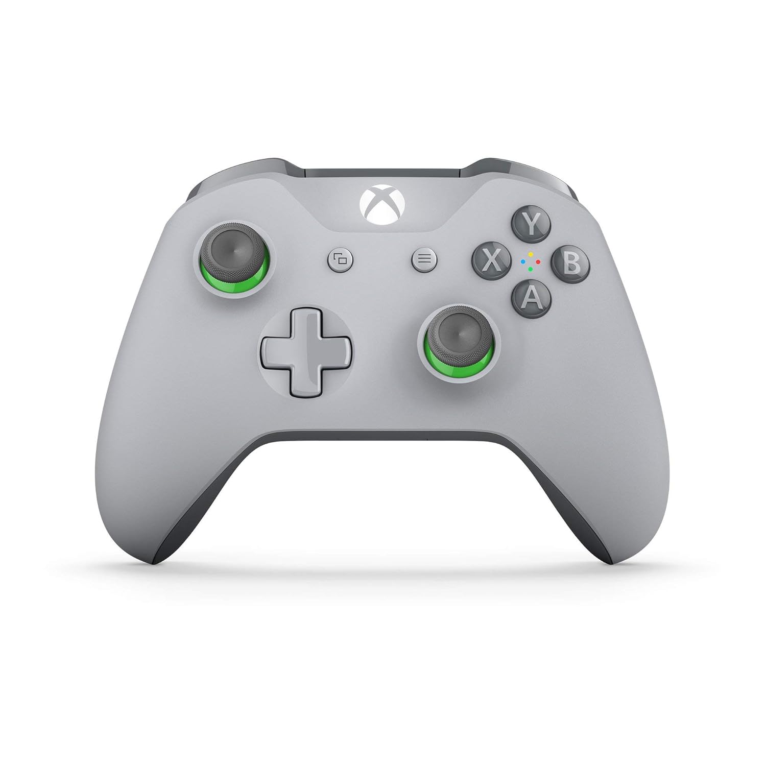 Microsoft Wireless Controller - Grey/Green - Xbox One (Renewed)